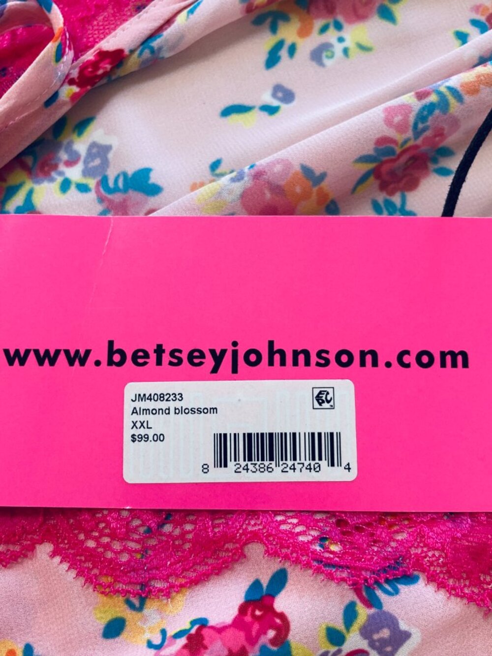 Betsey Johnson Bush Gardens Print Georgette Dress Size XXL NWT - Picture 9 of 15